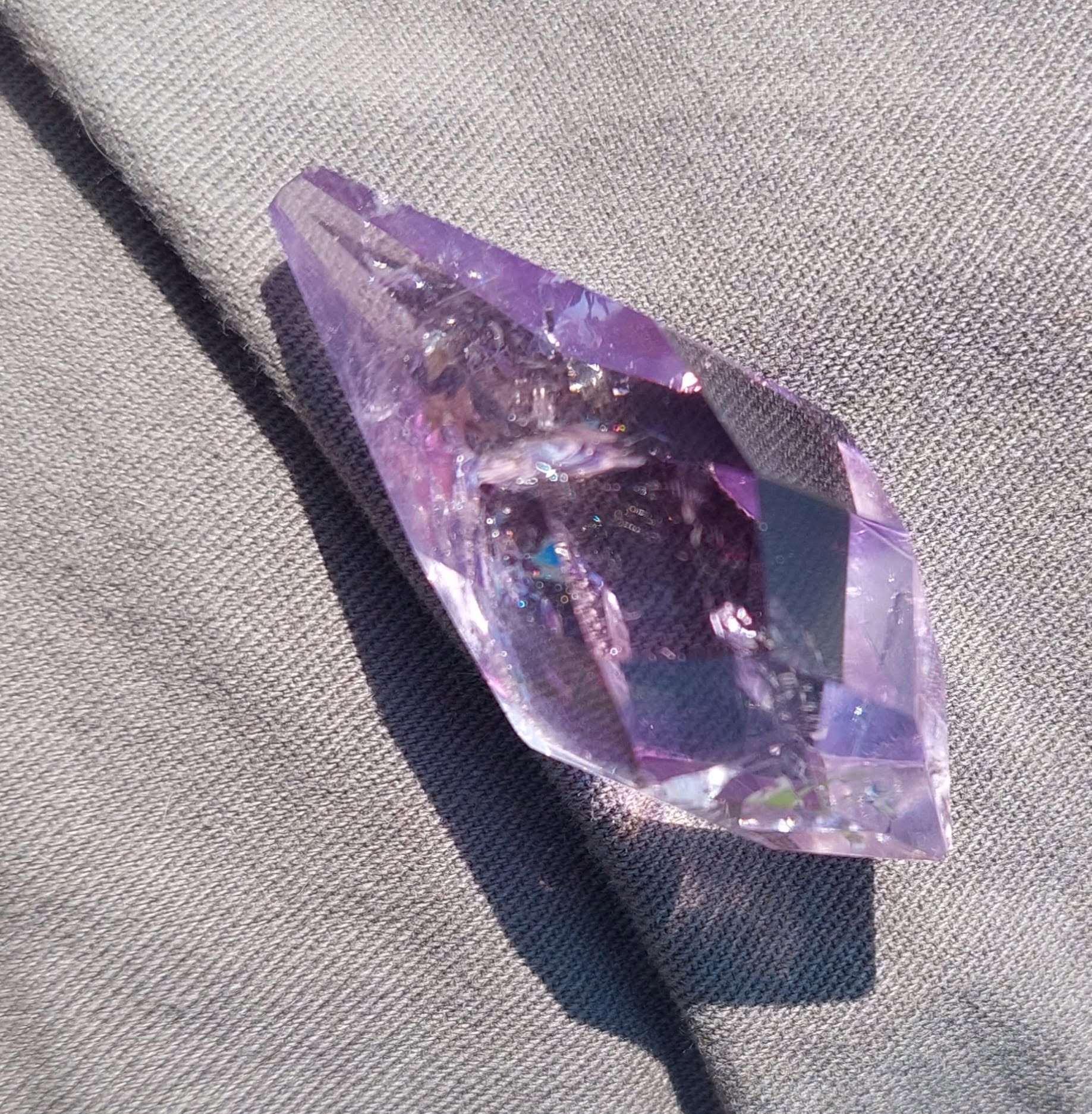 A purple amethyst specimen