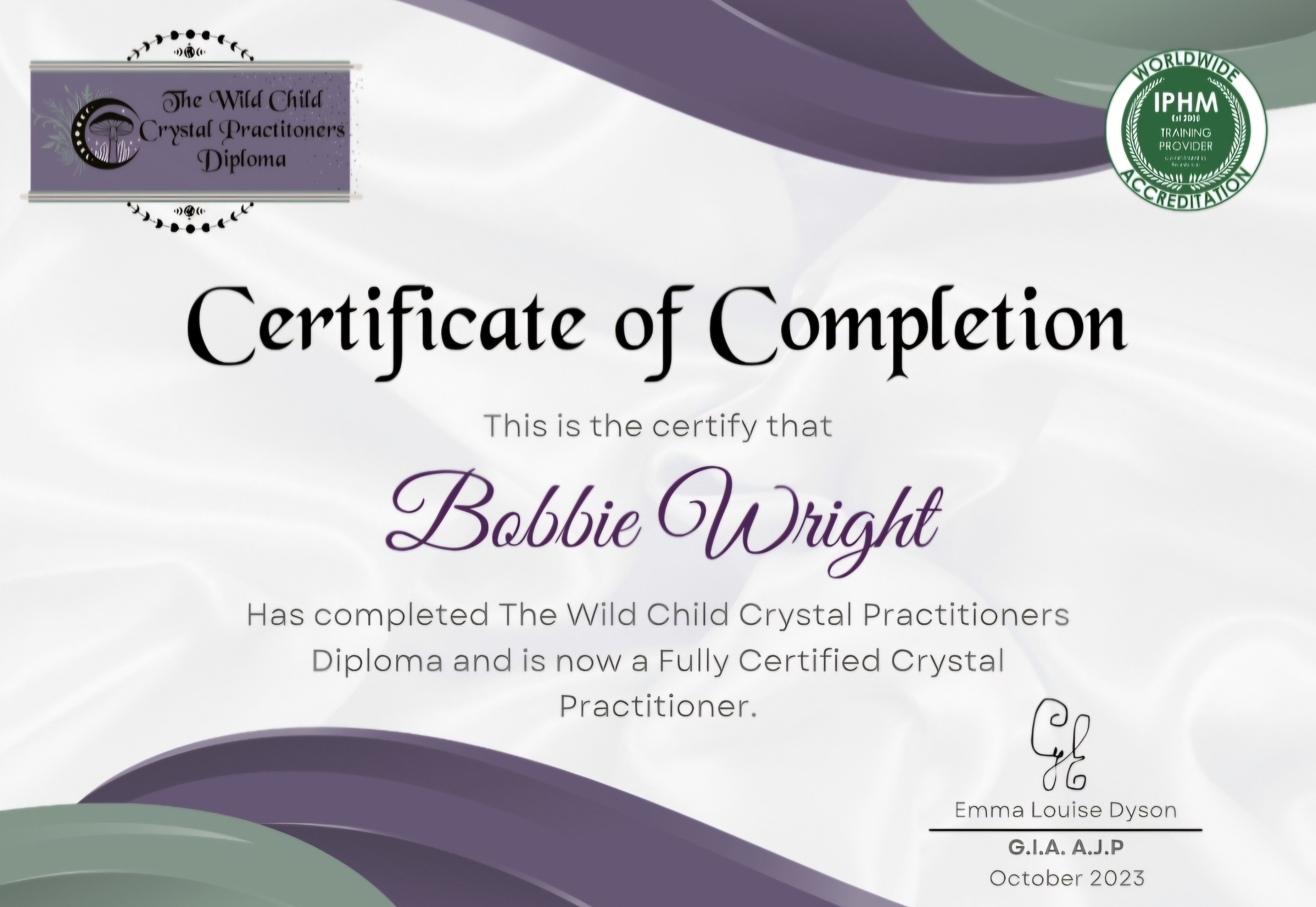Certified Crystal Practitioner Diploma